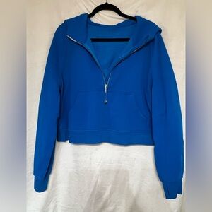Poolside Blue Lululemon Women’s Cropped Scuba Hoodie